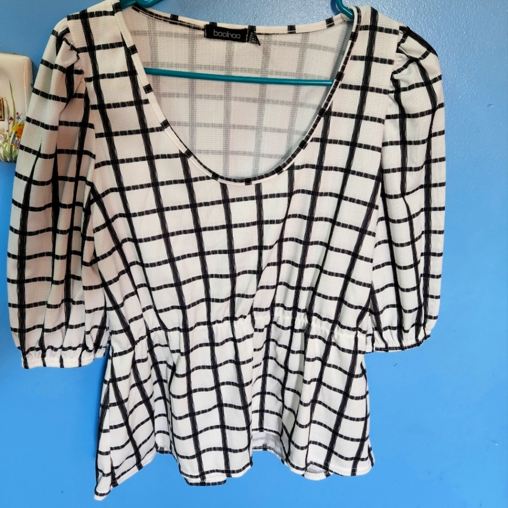 Boohoo Peplum Top